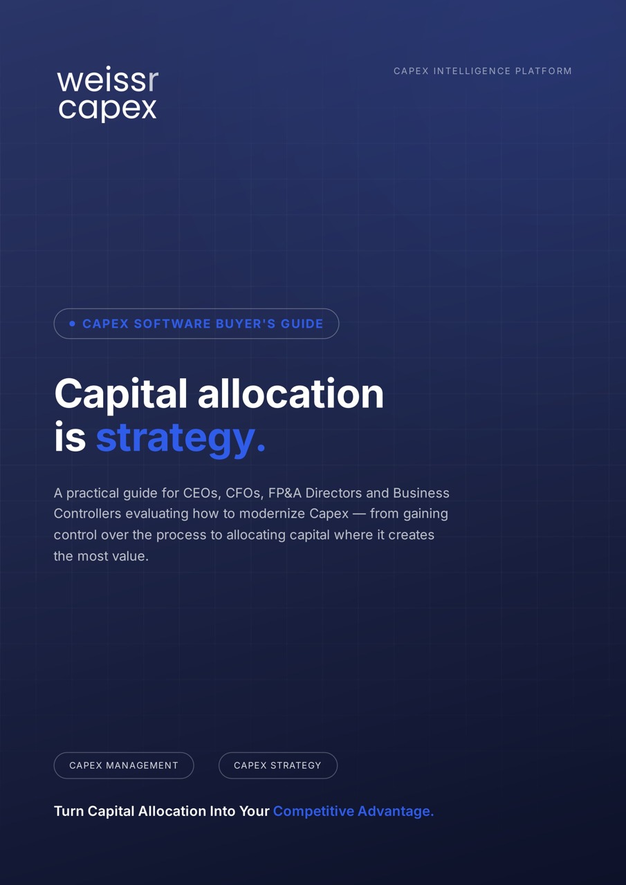 Cover of the Weissr Capex Software Buyer's Guide
